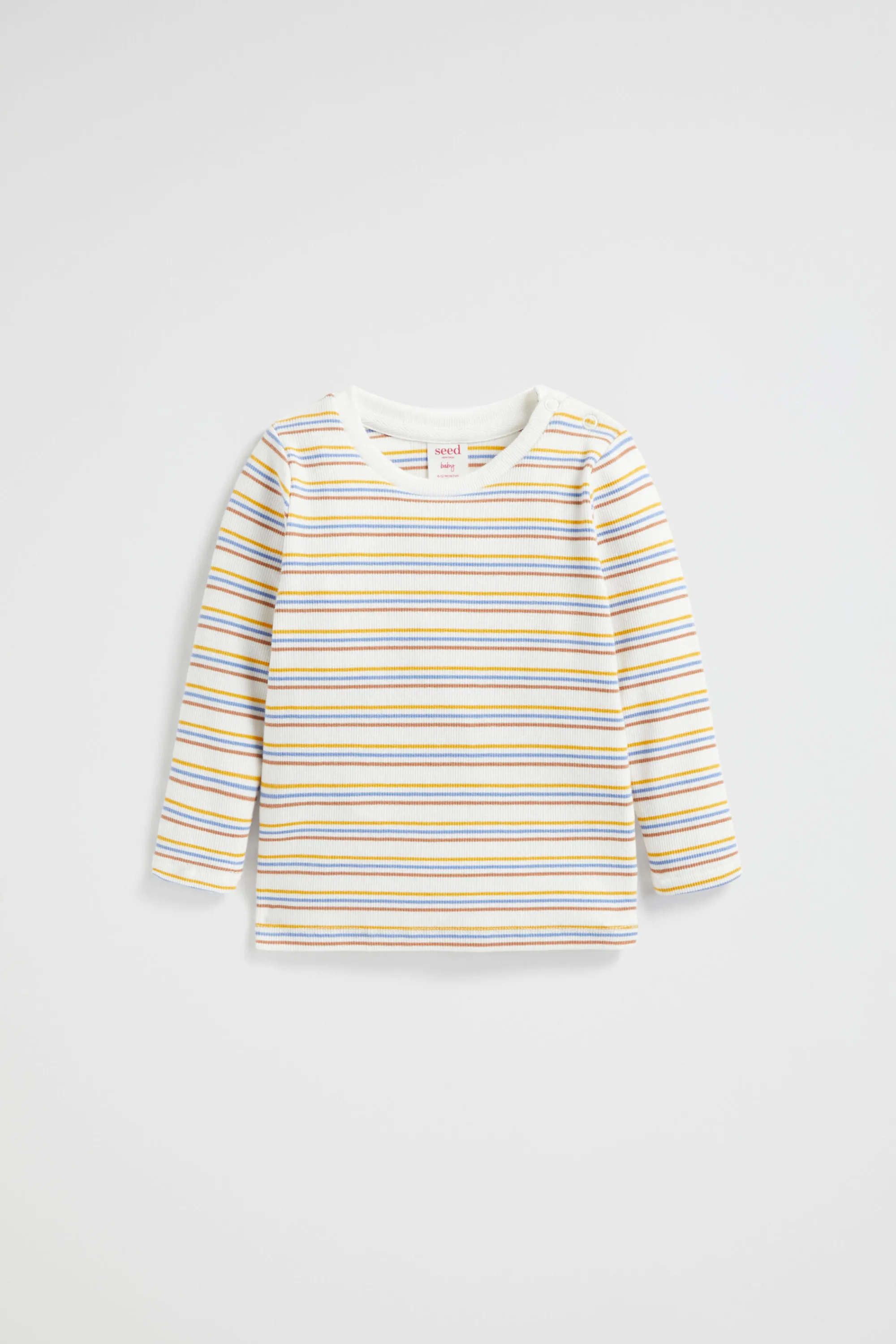 Baby Boy Seed Heritage T-Shirts & Tops-Stripe Rib Tee