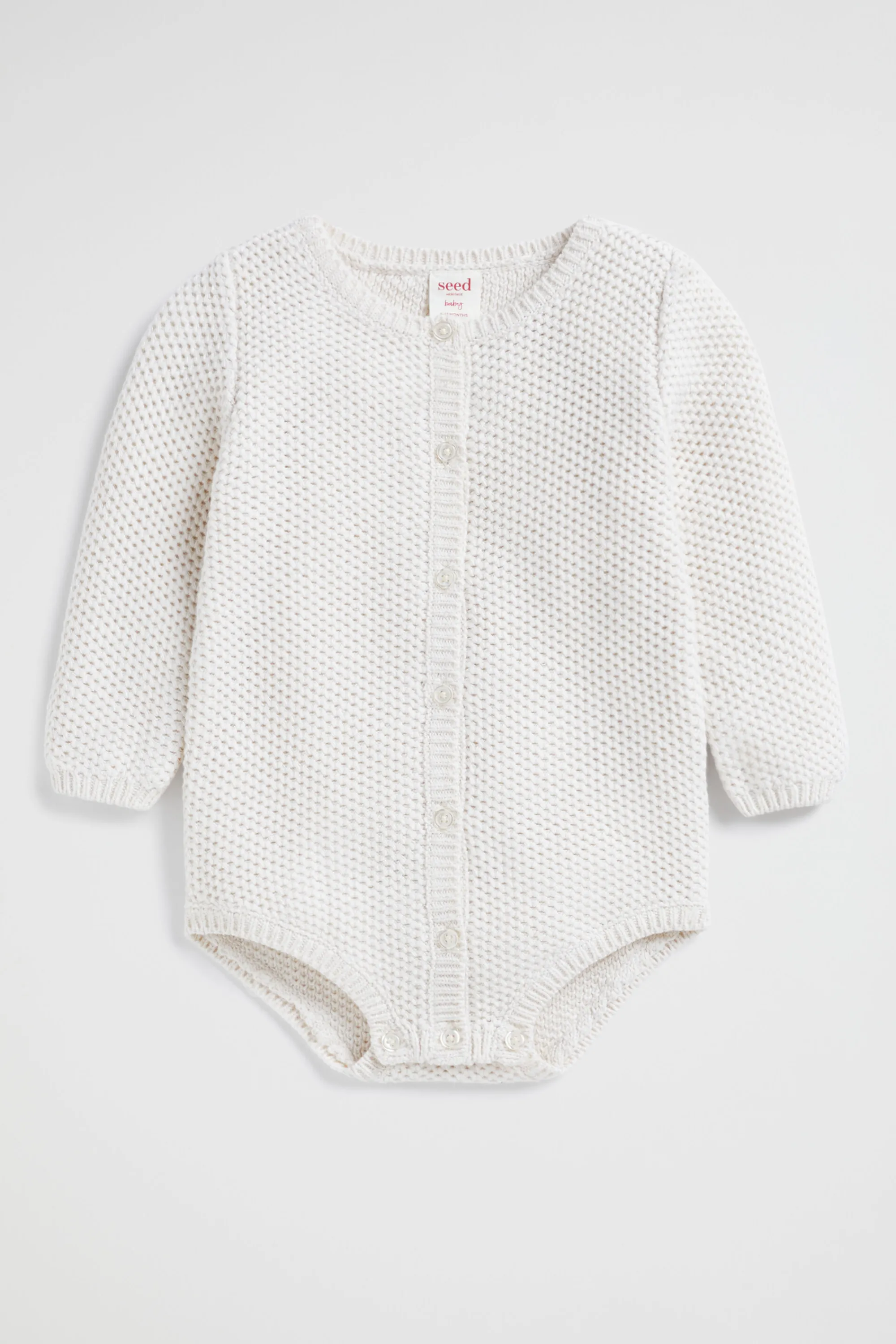 Newborn Seed Heritage Knitwear & Sweaters-Textured Knit Romper