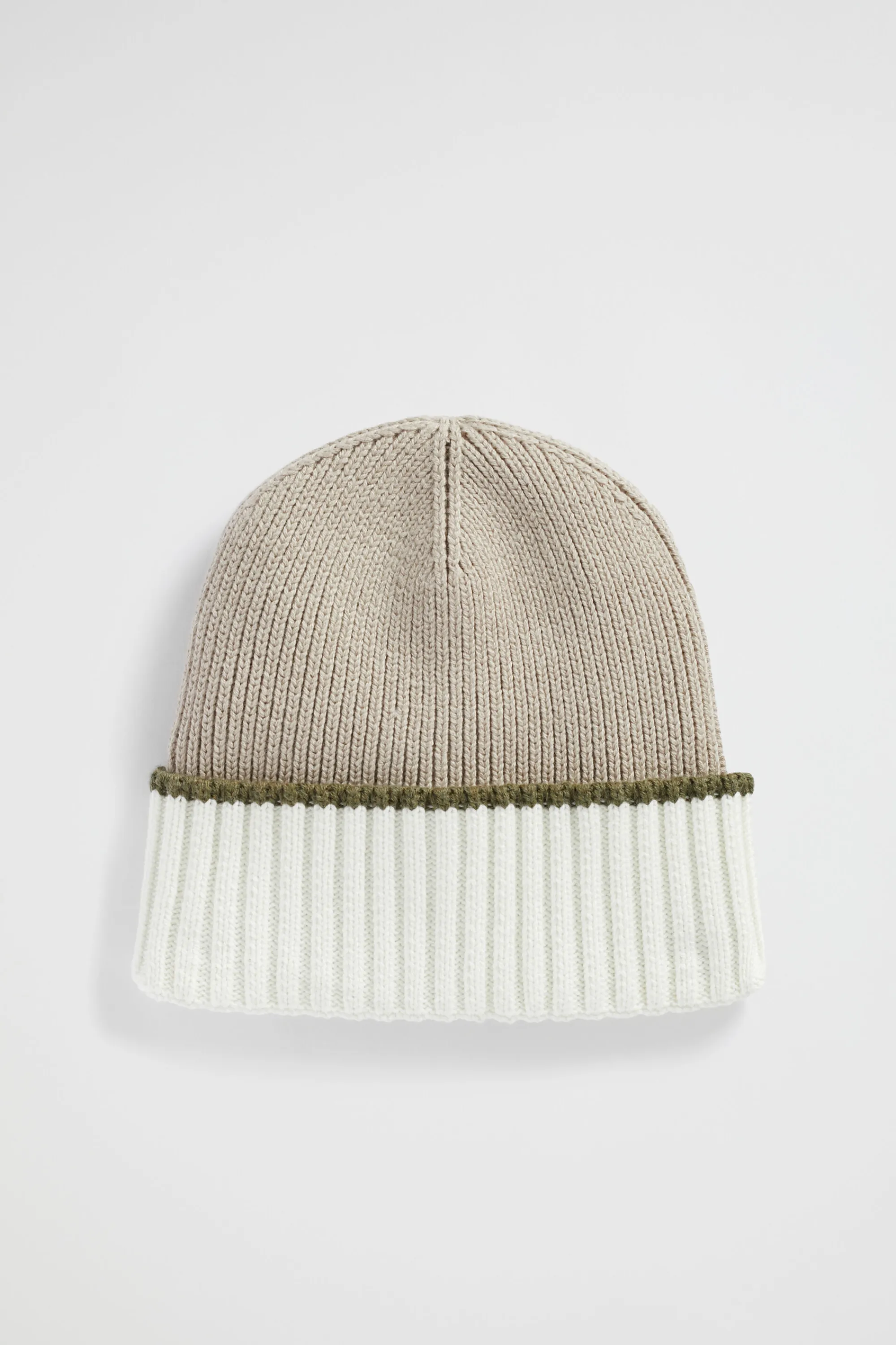 Woman Seed Heritage Hats & Gloves-Two Tone Rib Knit Beanie