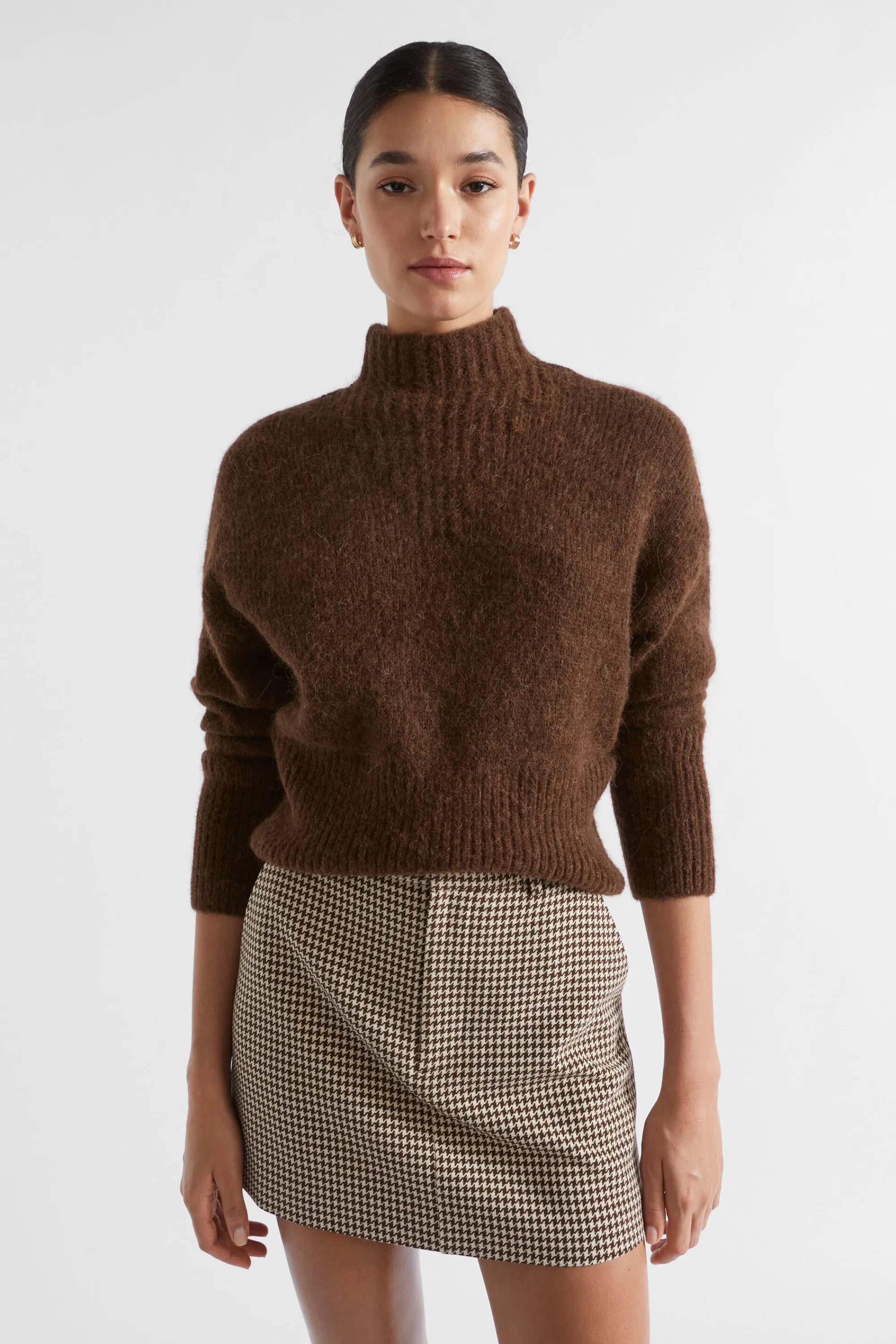 Woman Seed Heritage Knitwear & Sweaters-Wool Blend Mock Neck Knit